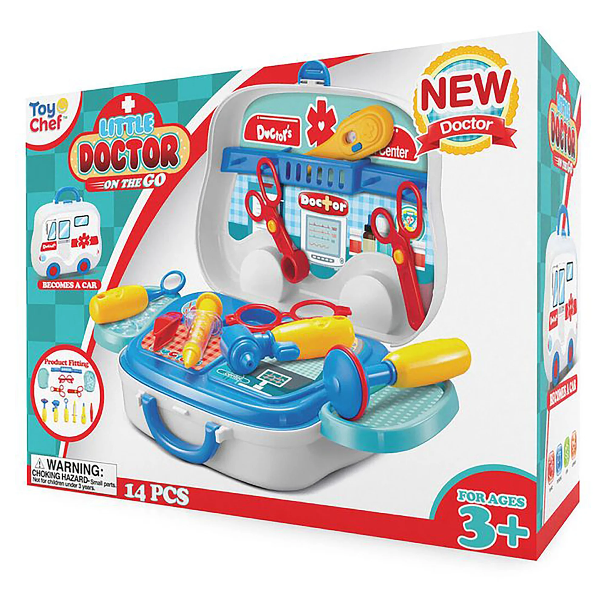 Toy Little Doctor On The Go Playset with Accessories (14 pieces) - Image 3